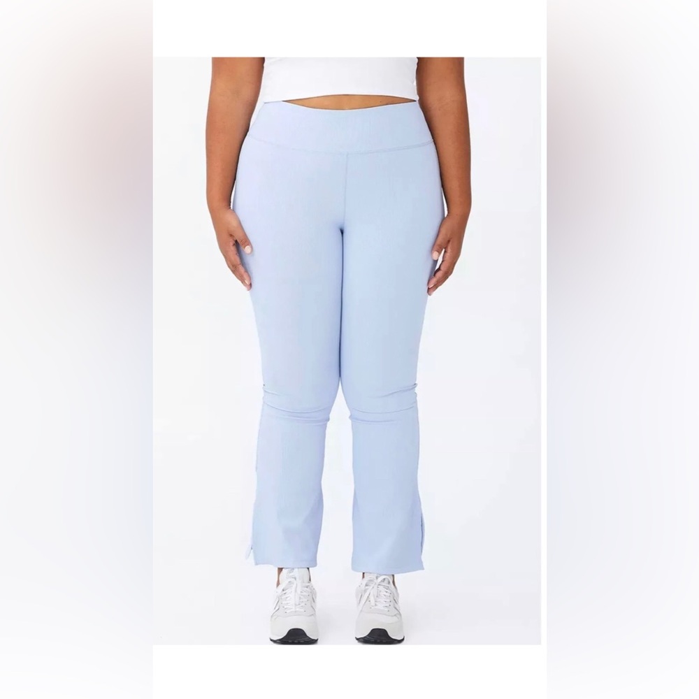 COTTON ON Curve Trendy Plus Size Active Rib Flare Pants Iced Sky 22